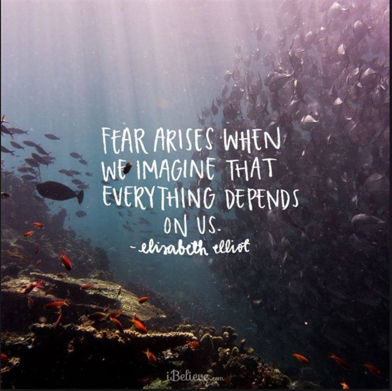 Facing fears by focusing on Christ